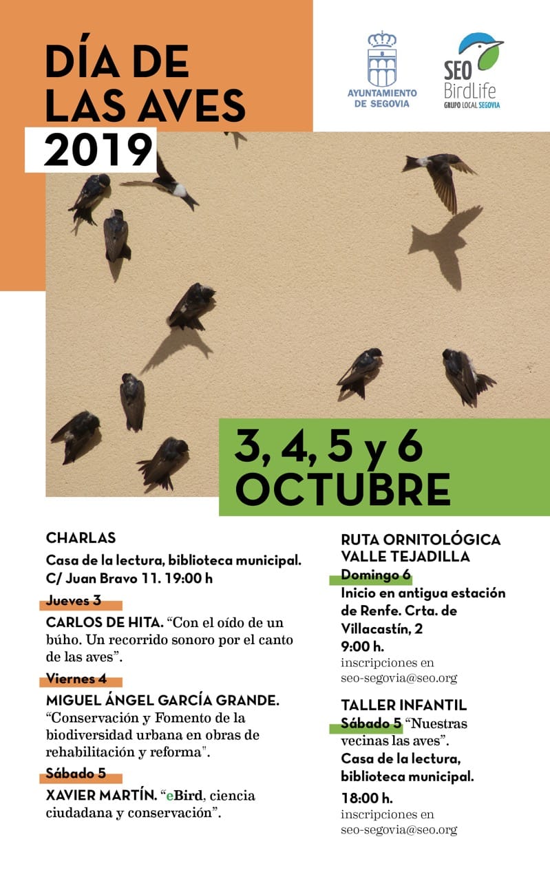 Jornadas del Día de las Aves 2019 Segovia