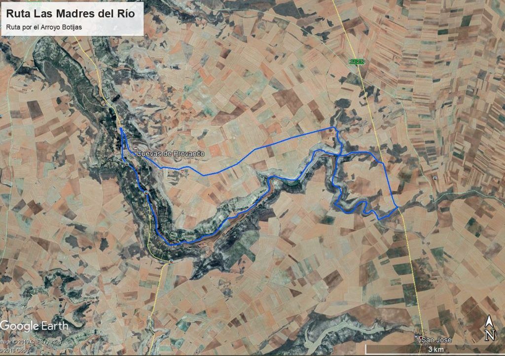 Mapa de la ruta Las Madres del Río